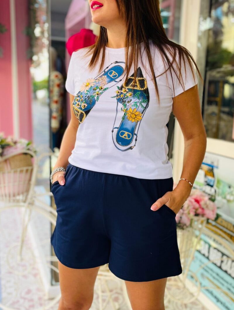 Pantalón Chandal Corto Azul Marino