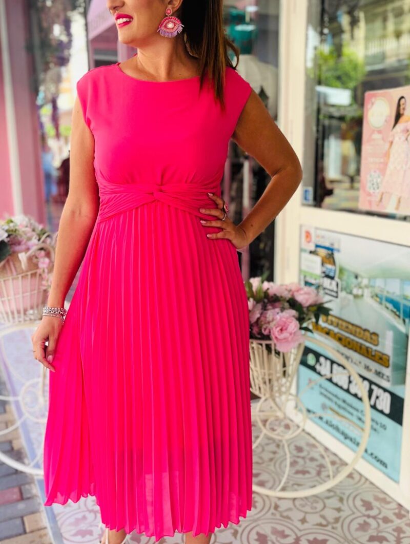 Vestido Abanico Rosa