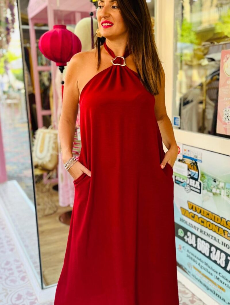Vestido Cóctel Granate
