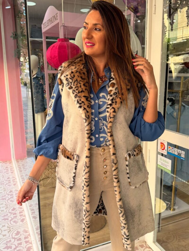 Chaleco Felino Beige