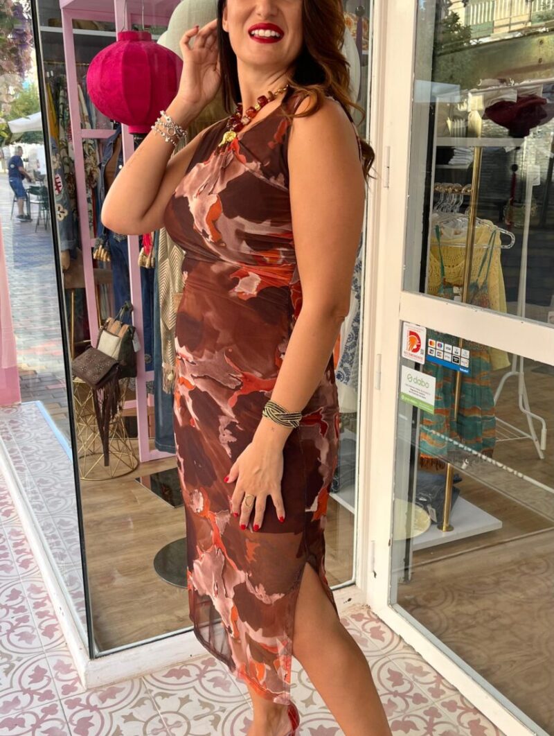 Alternative view of Vestido Diosa Marrón