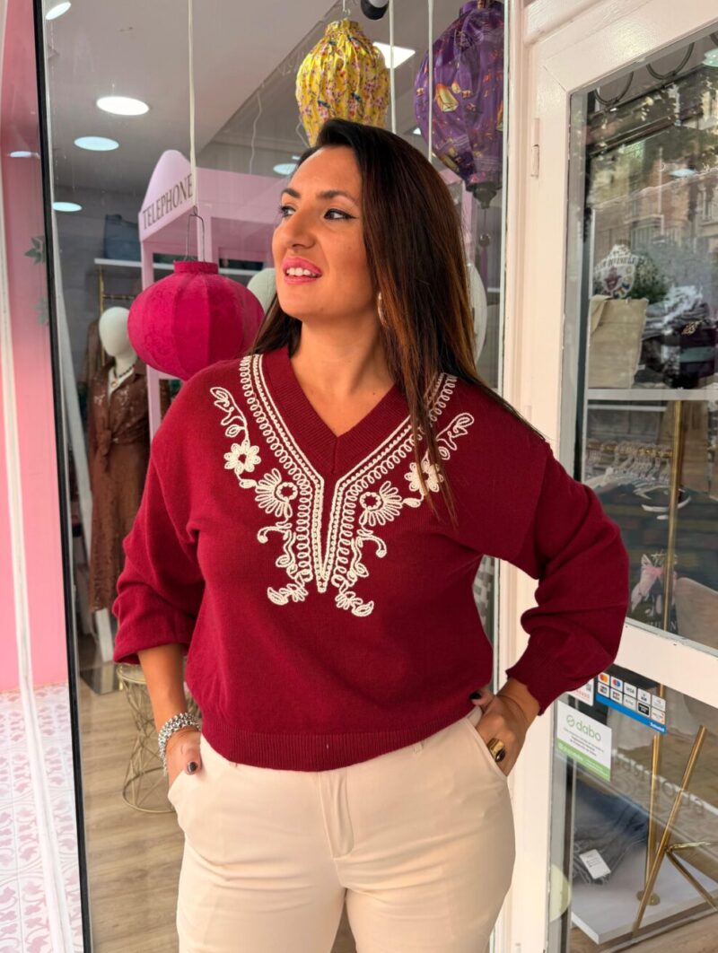 Alternative view of Jersey Picolo Granate