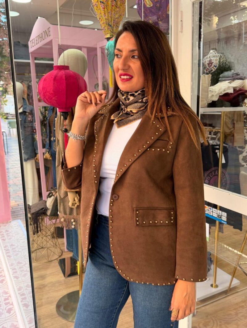 Alternative view of Chaqueta Tachuelas Marrón