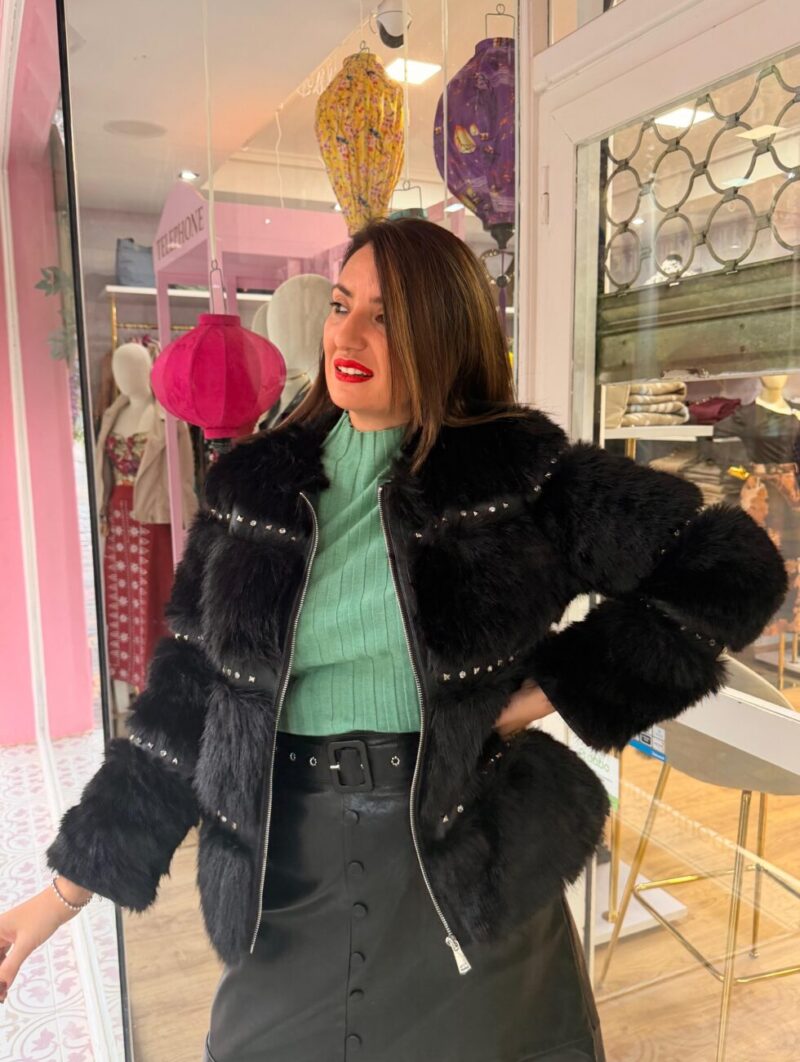 Alternative view of Abrigo Diva Negro