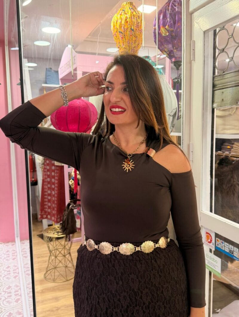 Alternative view of Camiseta Cleopatra Marrón Chocolate