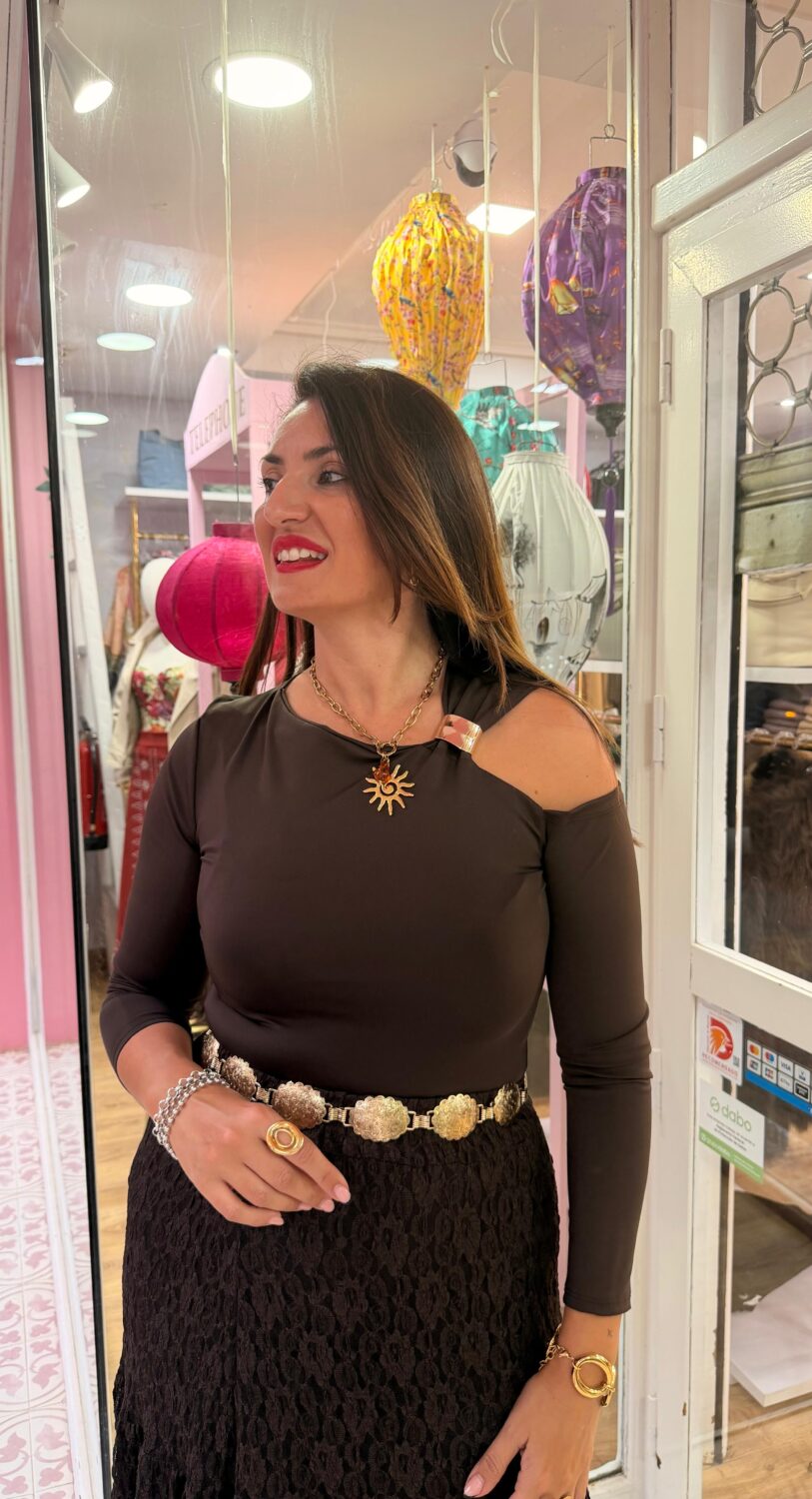 Camiseta Cleopatra Marrón Chocolate