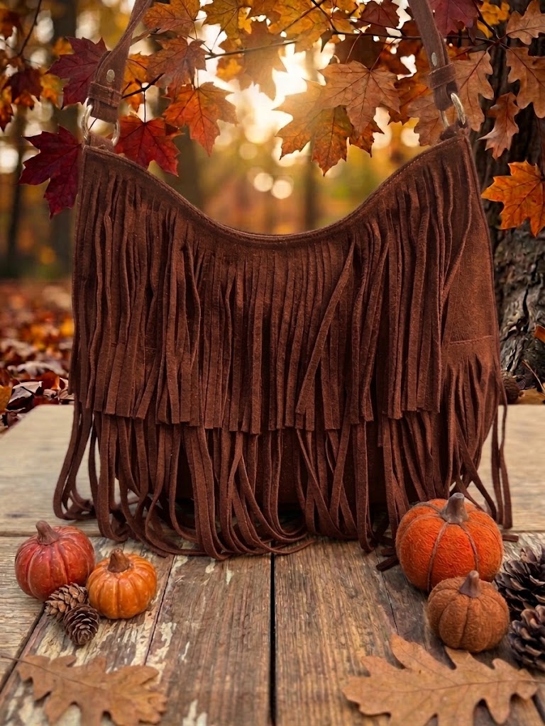Bolso Flecos Marrón