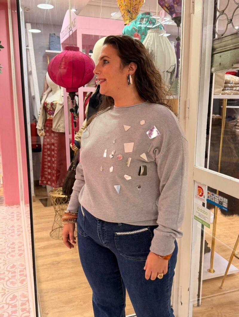 Alternative view of Jersey Espejo Gris