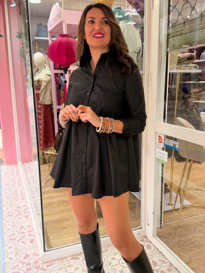 Alternative view of Vestido Camisero Black