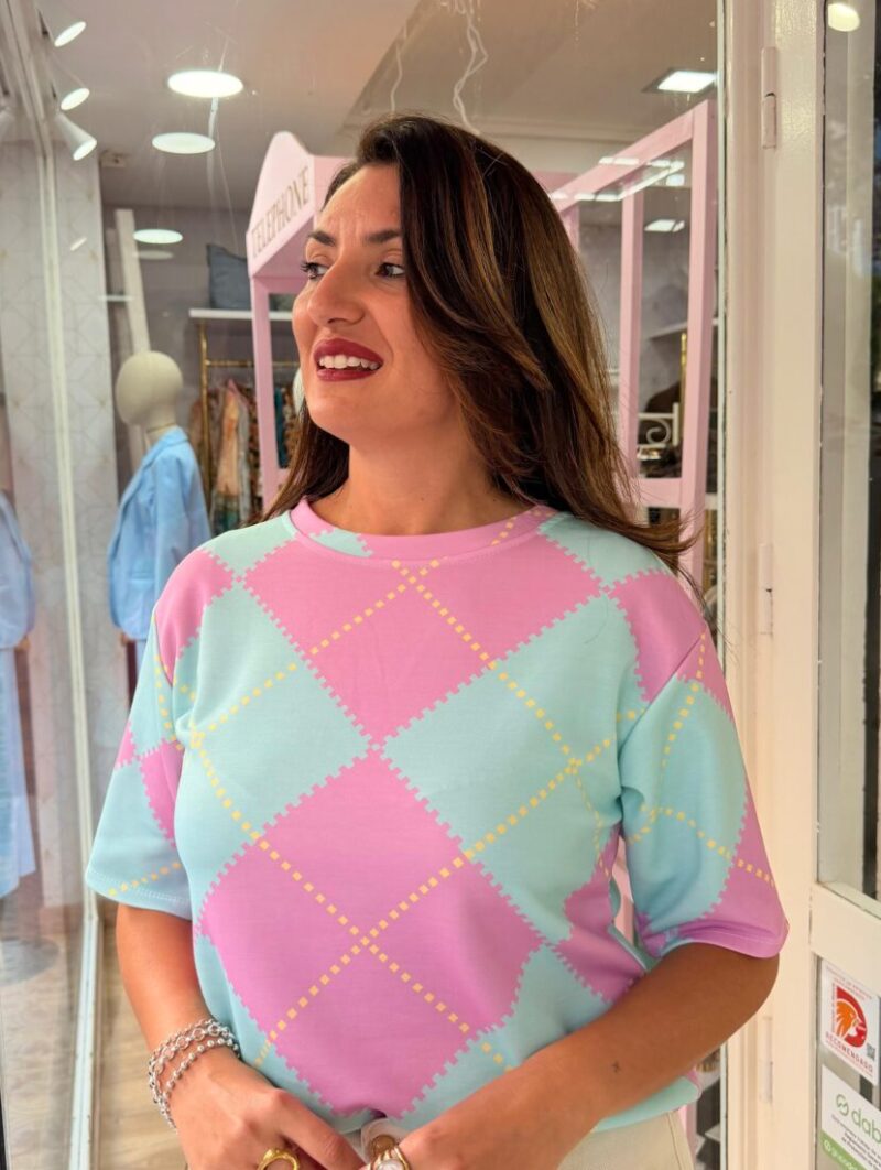 Camiseta Puzzle Rosa