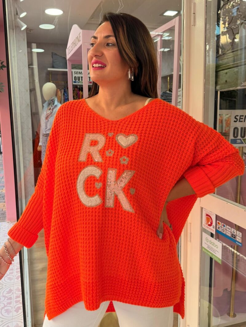 Maxi Jersey Corazón Naranja
