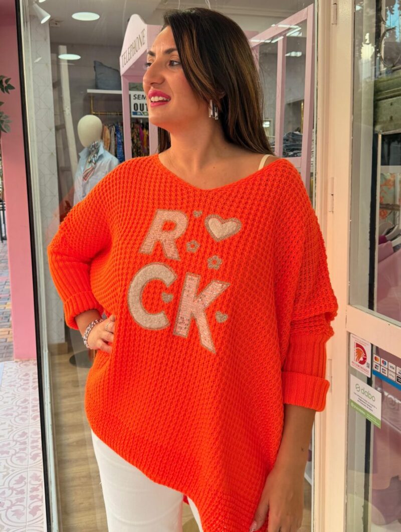 Alternative view of Maxi Jersey Corazón Naranja
