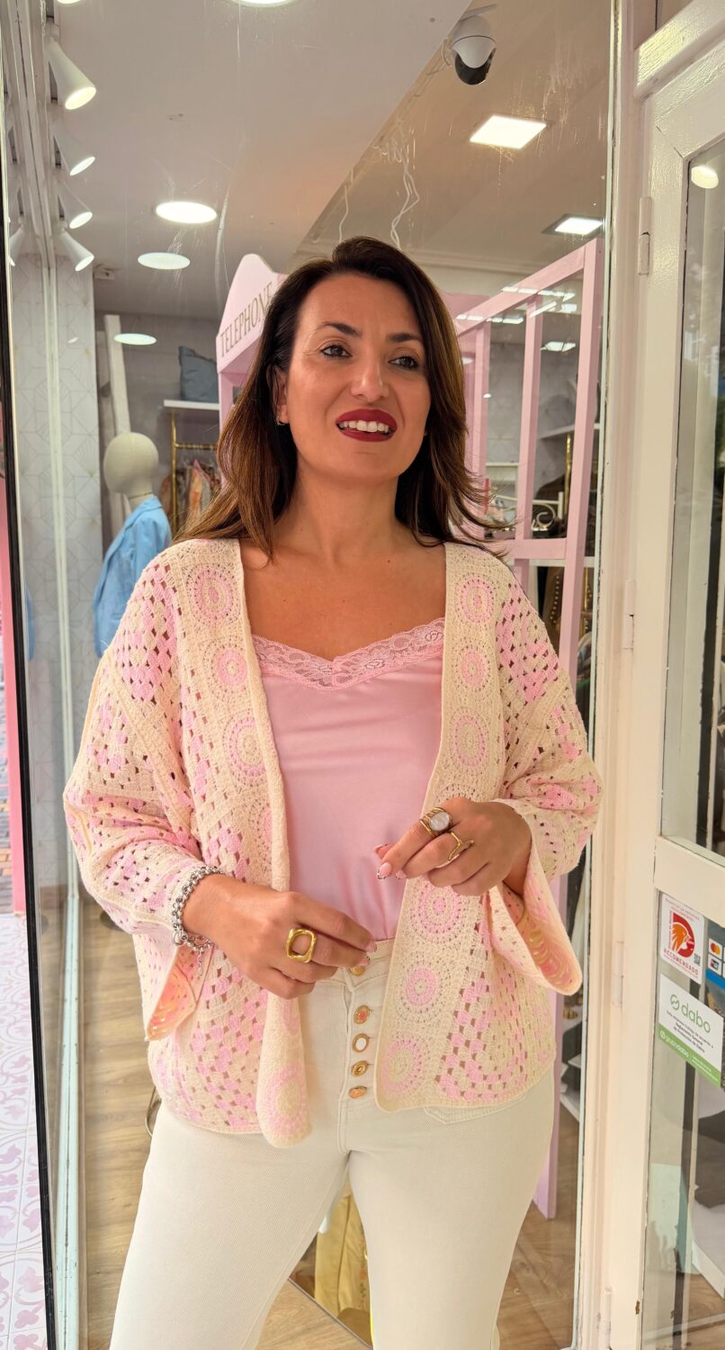 Rebeca Crochet Milos Rosa - Imagen 2