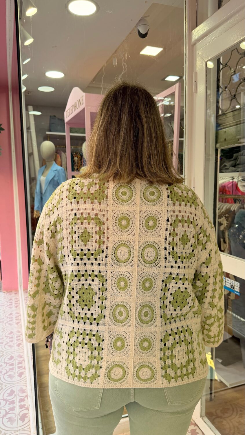 Rebeca Crochet Milos Verde - Imagen 2