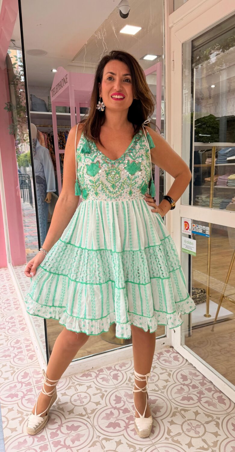 Vestido Sinergia Corto Turquesa