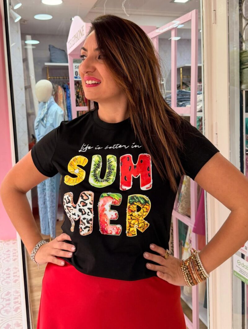 Alternative view of Camiseta Summer Negra