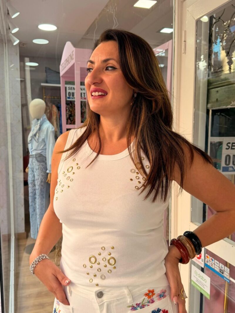 Camiseta Tachuelas Blanco