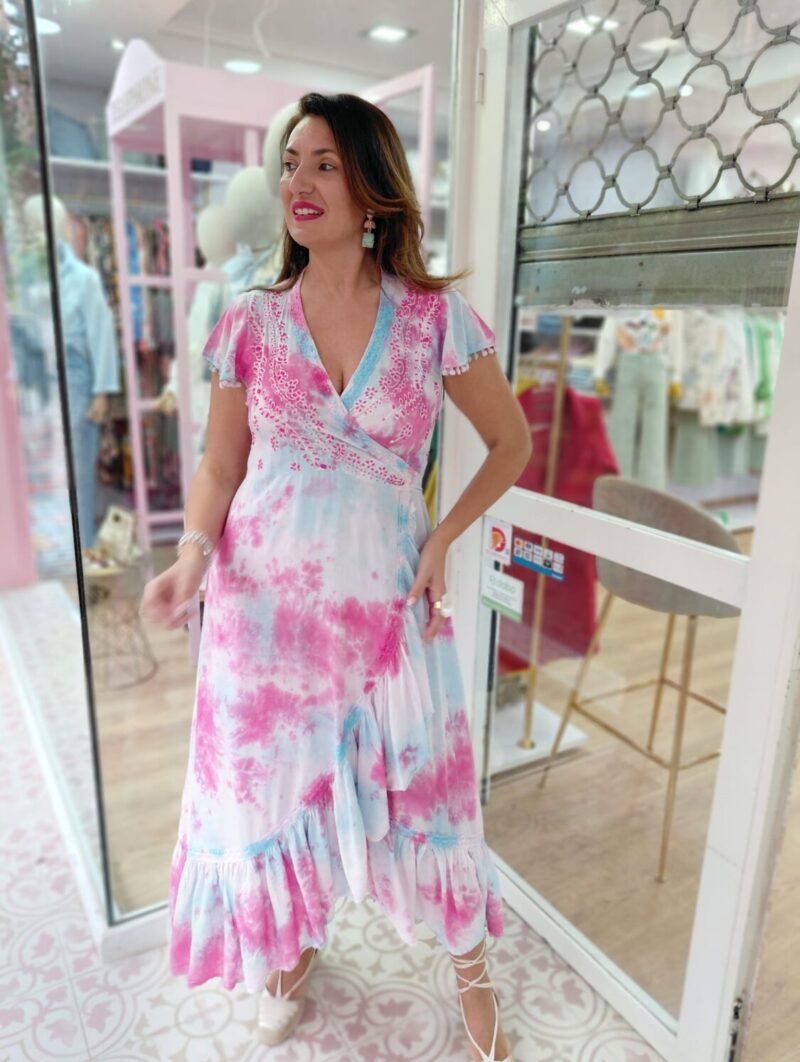 Alternative view of Vestido Acuarela Rosa