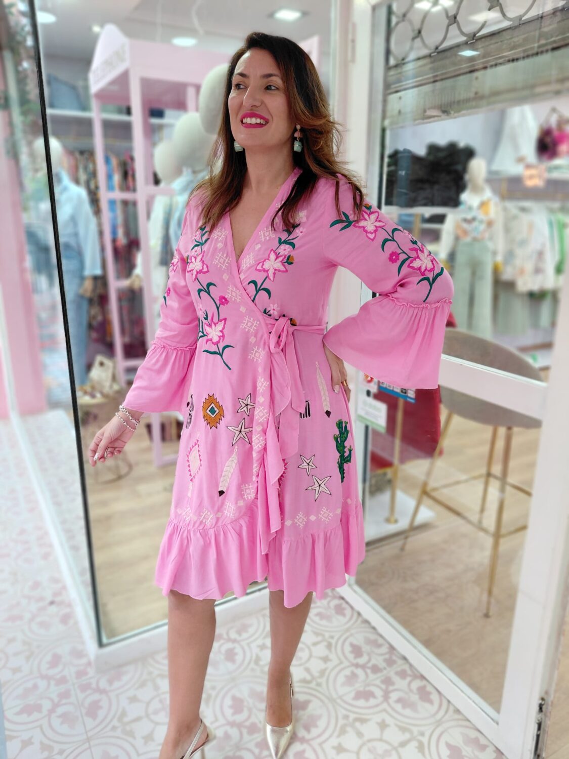 Vestido Indira Rosa