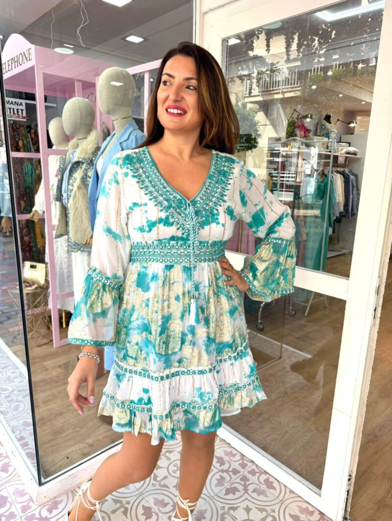 Alternative view of Vestido Bruma Turquesa