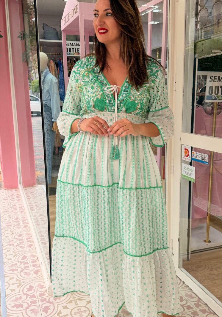 Alternative view of Vestido Sinergia Manga Verde