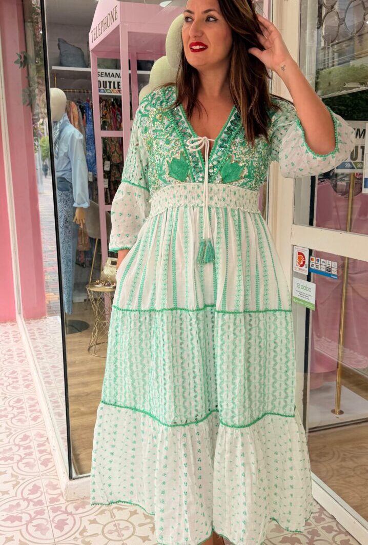 Vestido Sinergia Manga Verde