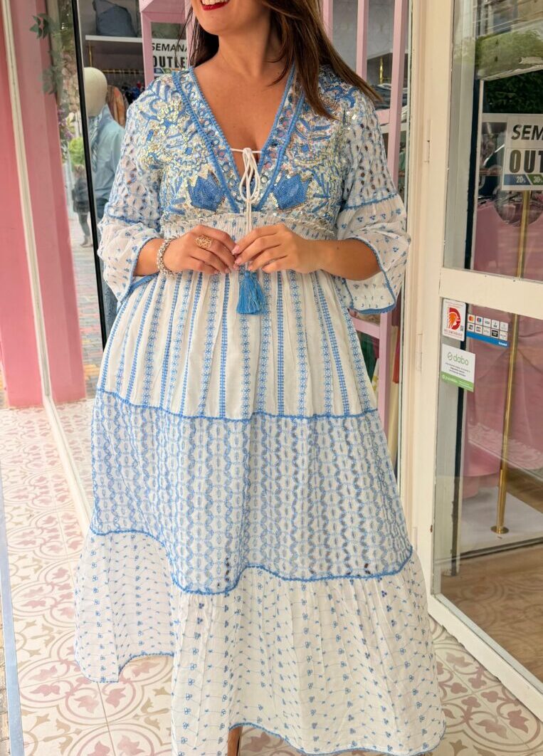 Alternative view of Vestido Sinergia Manga Azul