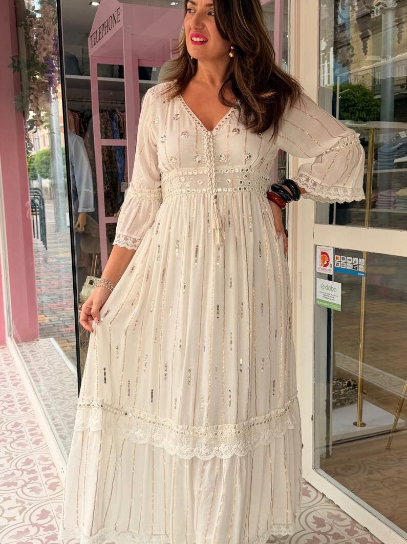 Vestido Sirena Beige