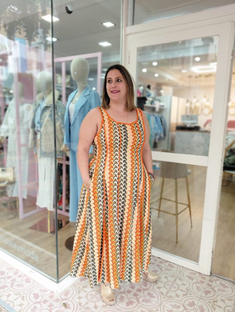 Vestido Zig Zag Naranja