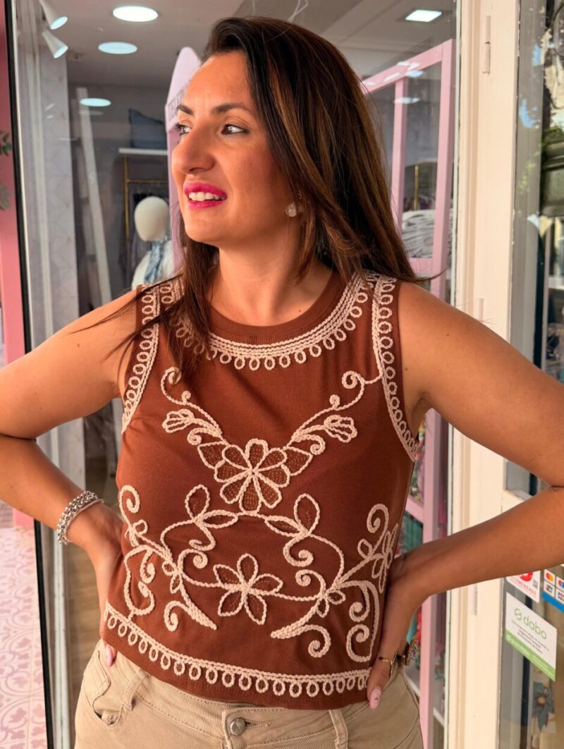 Alternative view of Camiseta Grecia Marrón Chocolate