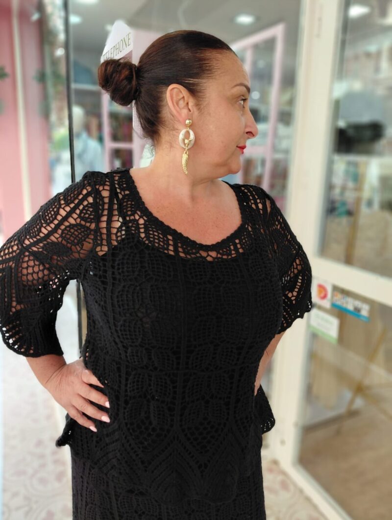 Jersey Crochet Jade Negro