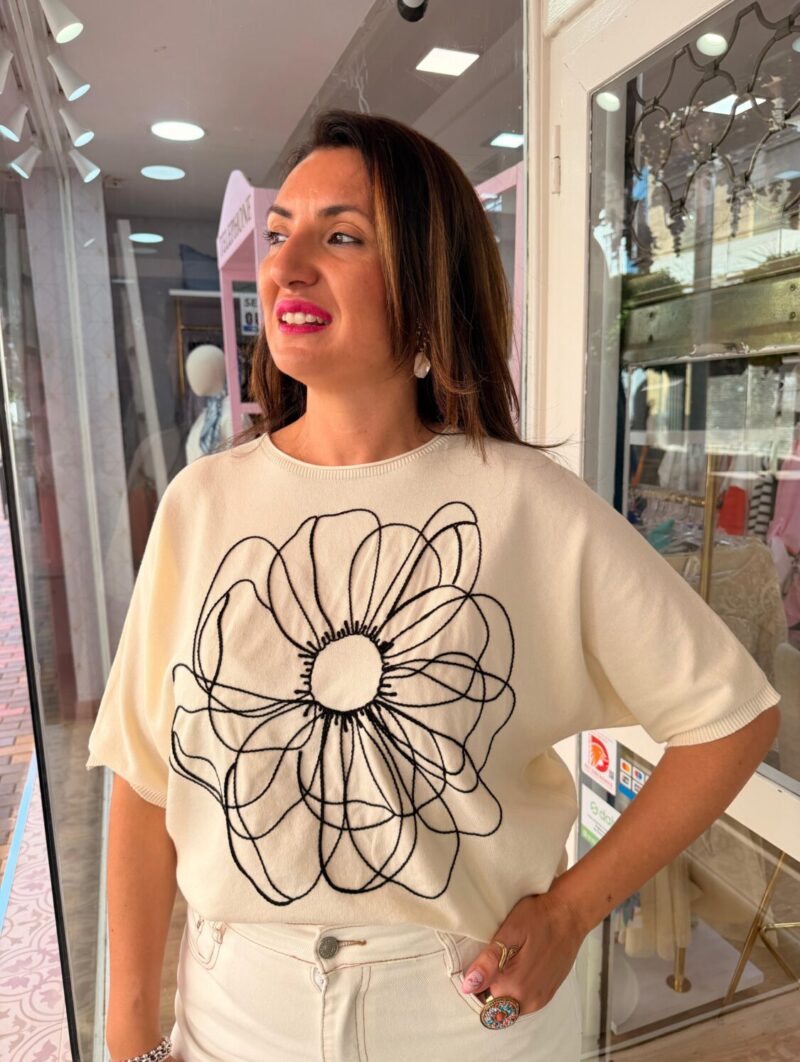 Alternative view of Jersey Flor Blanco