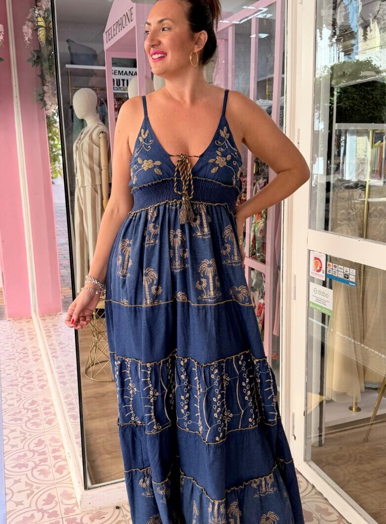 Alternative view of Vestido Malibú Denim Largo