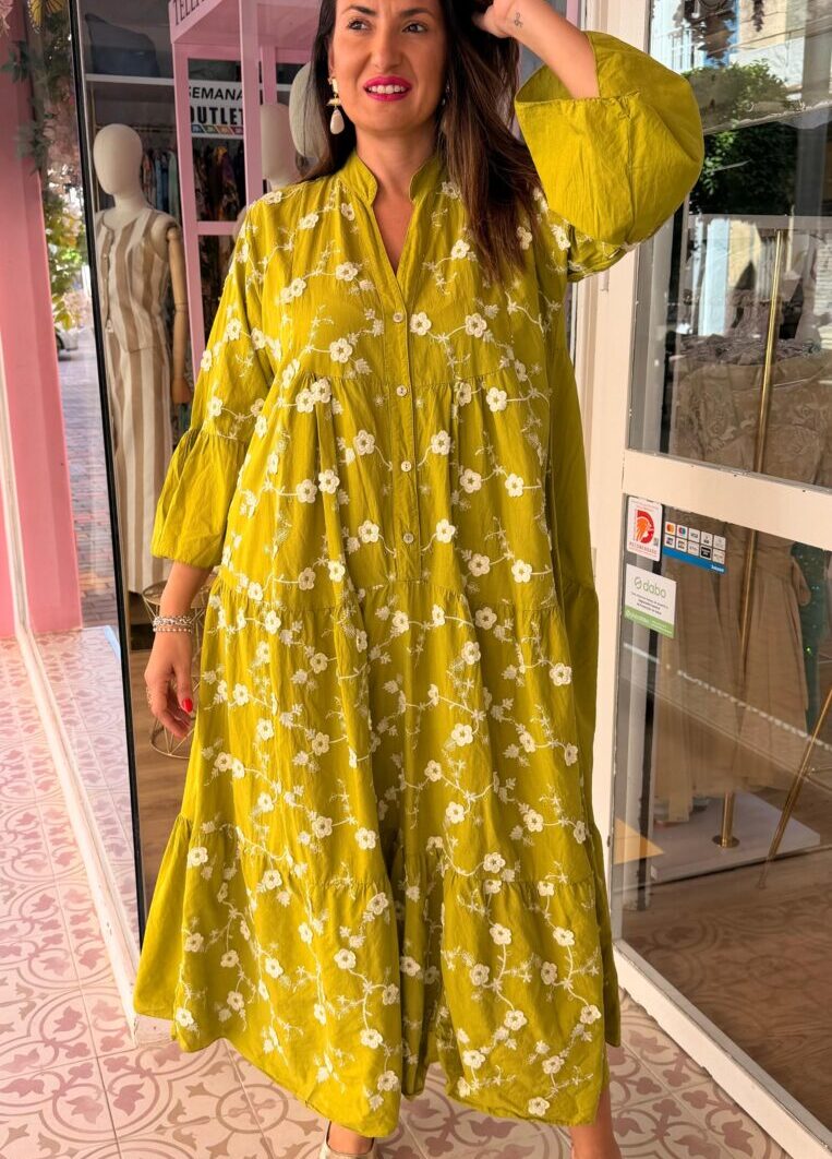 Vestido Primavera Largo Verde