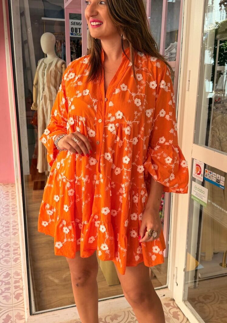 Alternative view of Vestido Primavera Corto Naranja