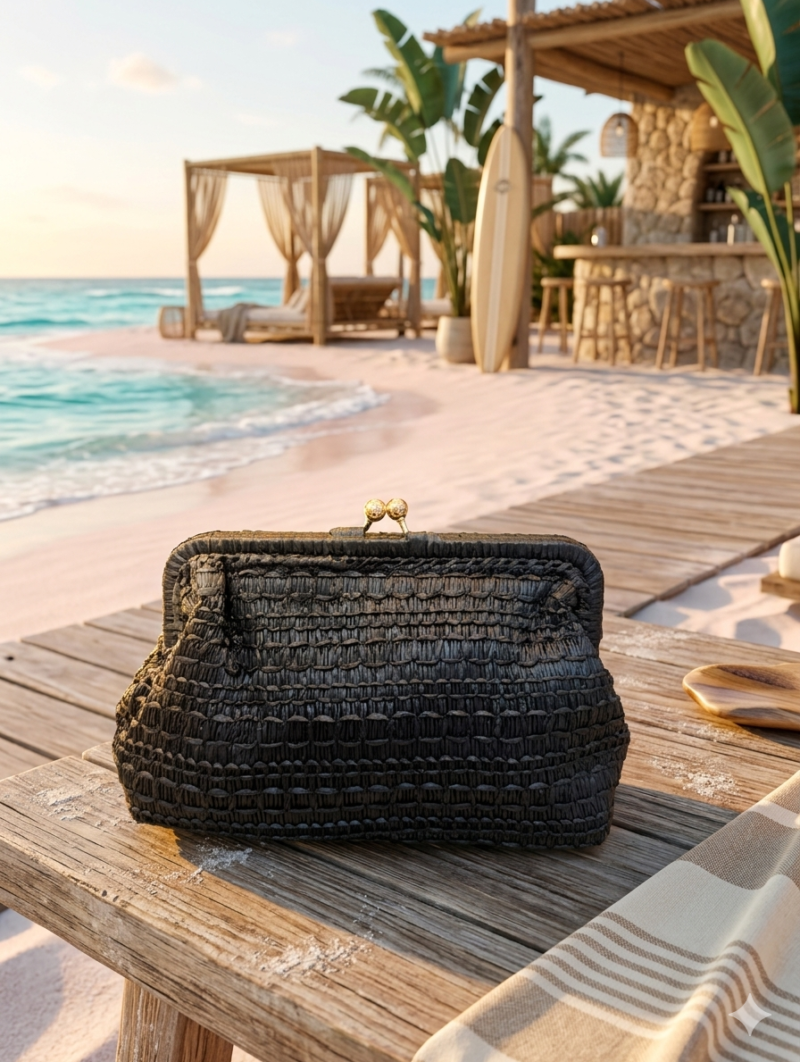 Bolso Mano Boquilla Negro