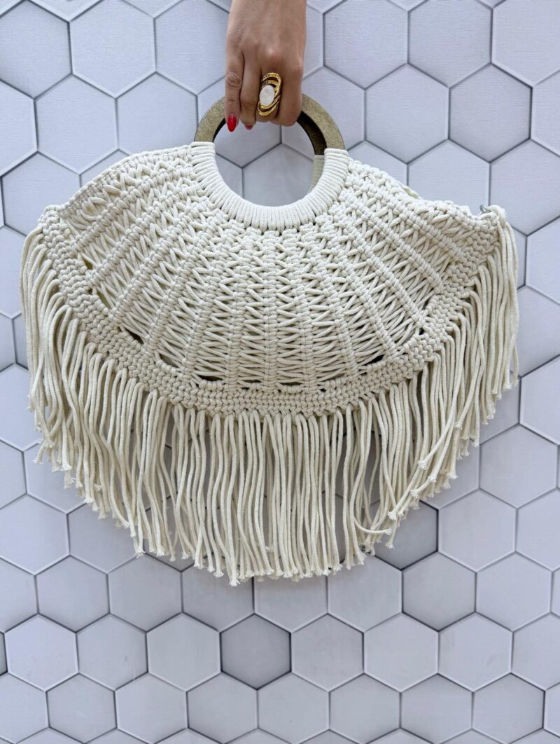 Bolso Flecos Beige