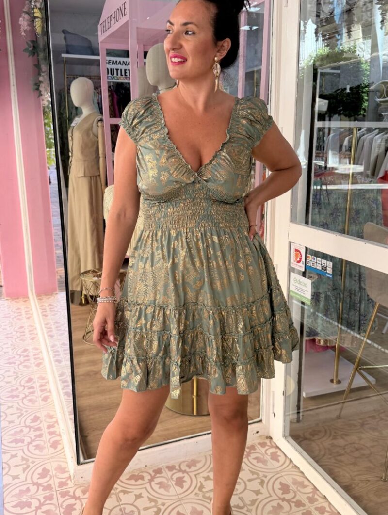 Vestido Imperio Turquesa