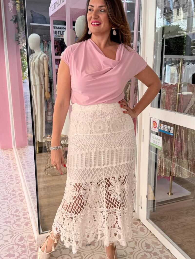 Falda Crochet Blanca