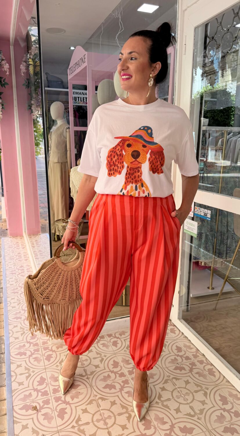 Pantalón Nápoles Naranja-Rosa - Imagen 2