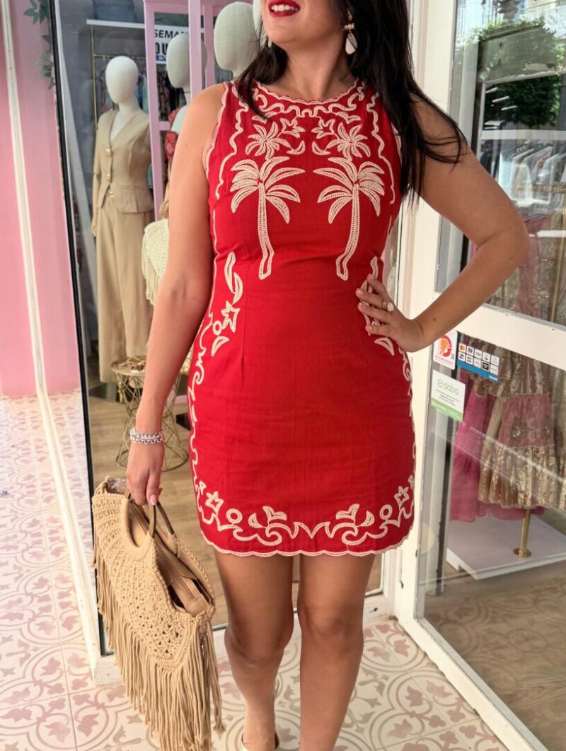 Alternative view of Vestido Aloha Rojo