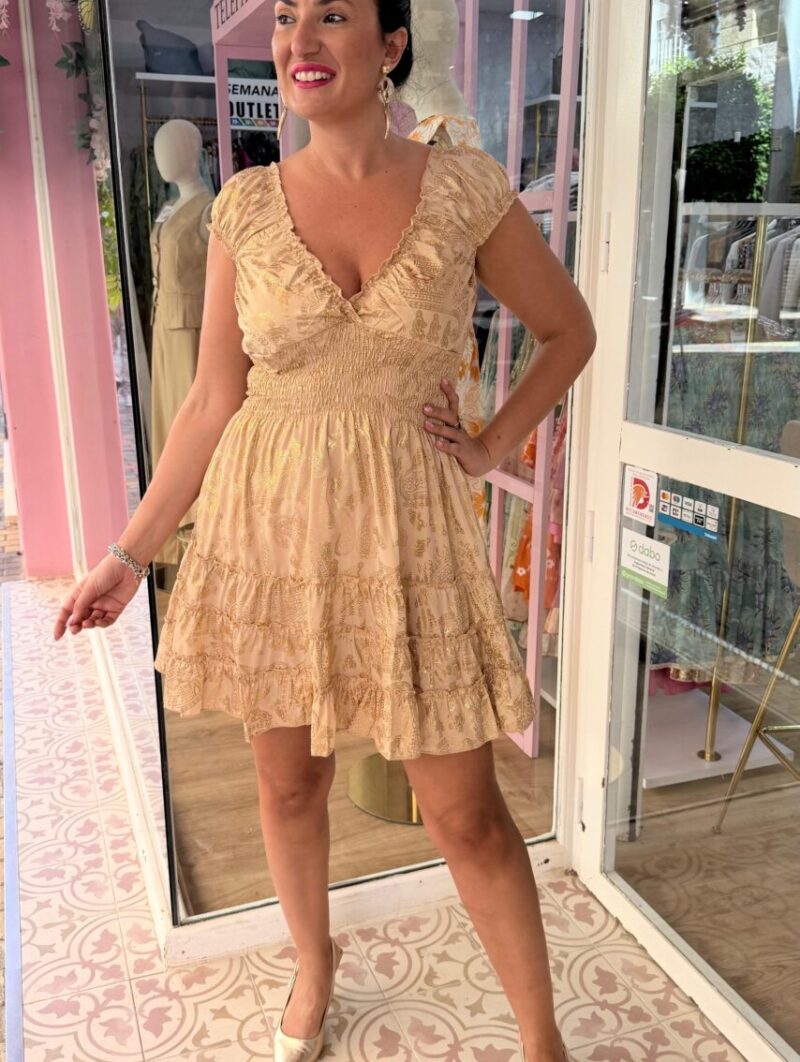 Vestido Imperio Beige