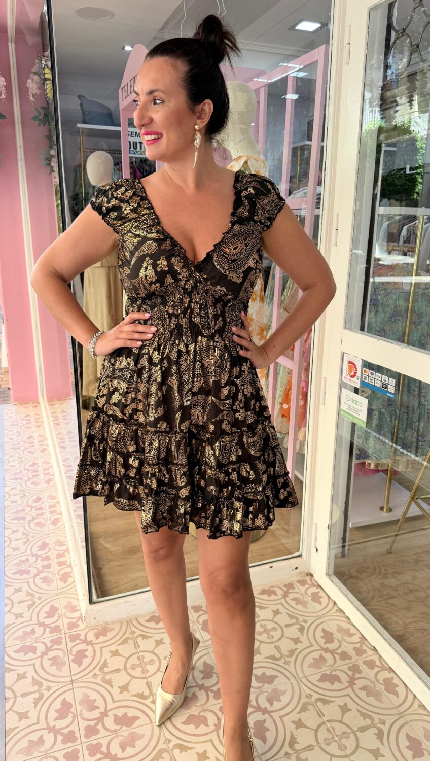 Vestido Imperio Negro - Imagen 2