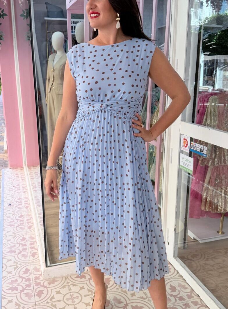 Vestido Lunares Azul