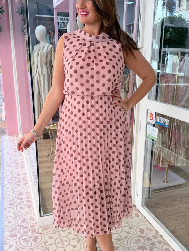 Alternative view of Vestido Lunares Rosa