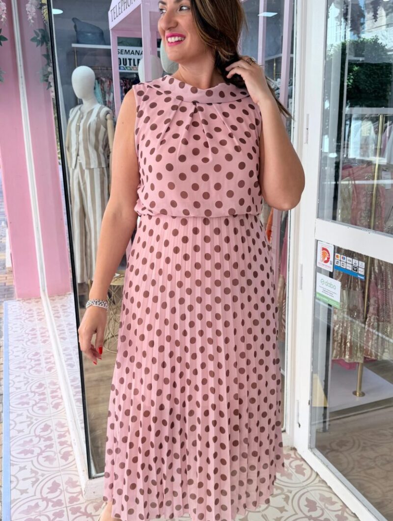 Vestido Lunares Rosa