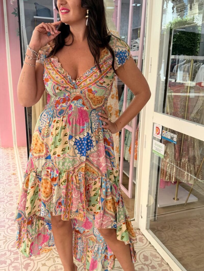 Alternative view of Vestido Sirena Multicolor