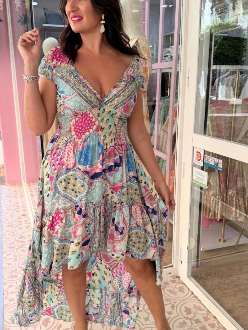 Alternative view of Vestido Sirena Turquesa