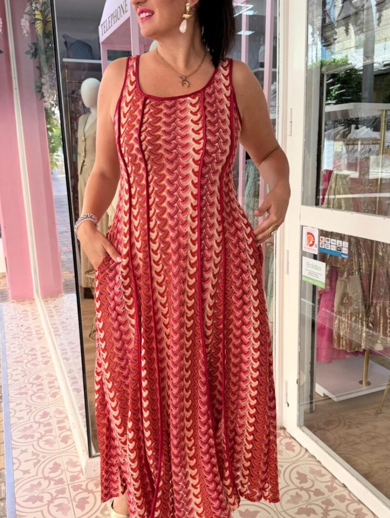 Vestido Zig Zag Rosa