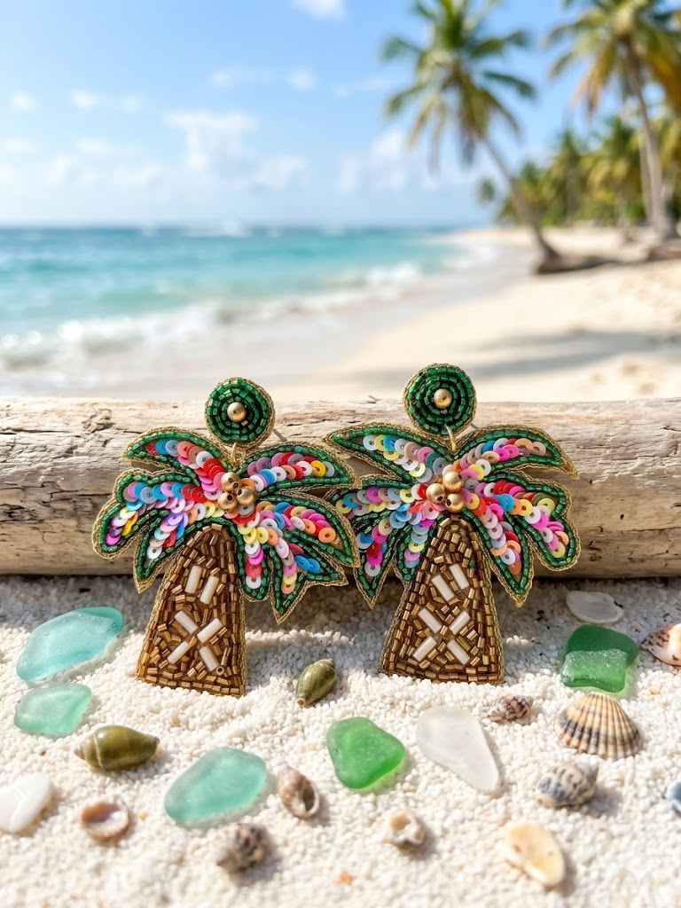 Pendientes Palmera Multicolor